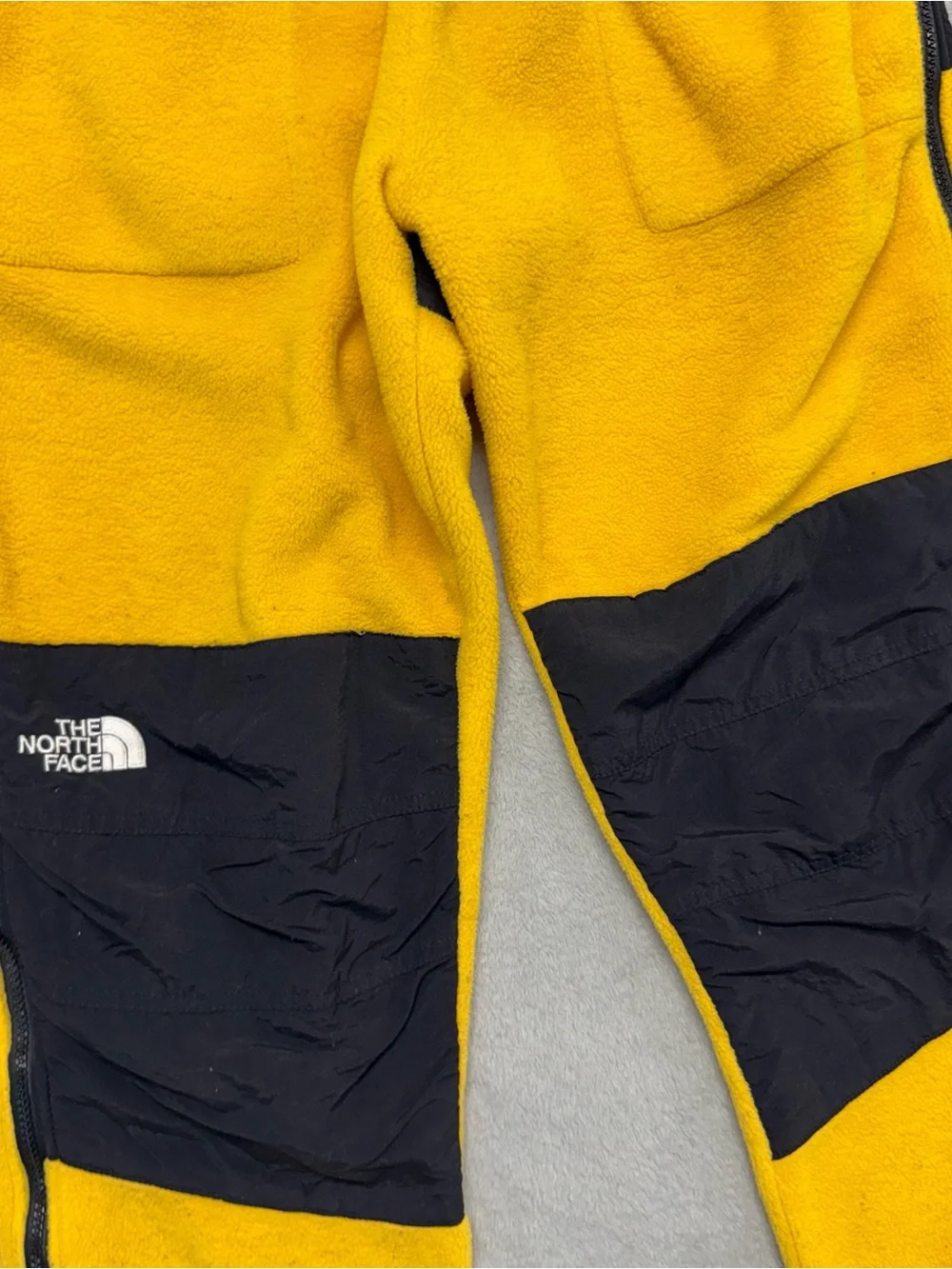 Vintage North Face Denali Fleece Pants Men’s Large Yellow Full Zip Side Jogger